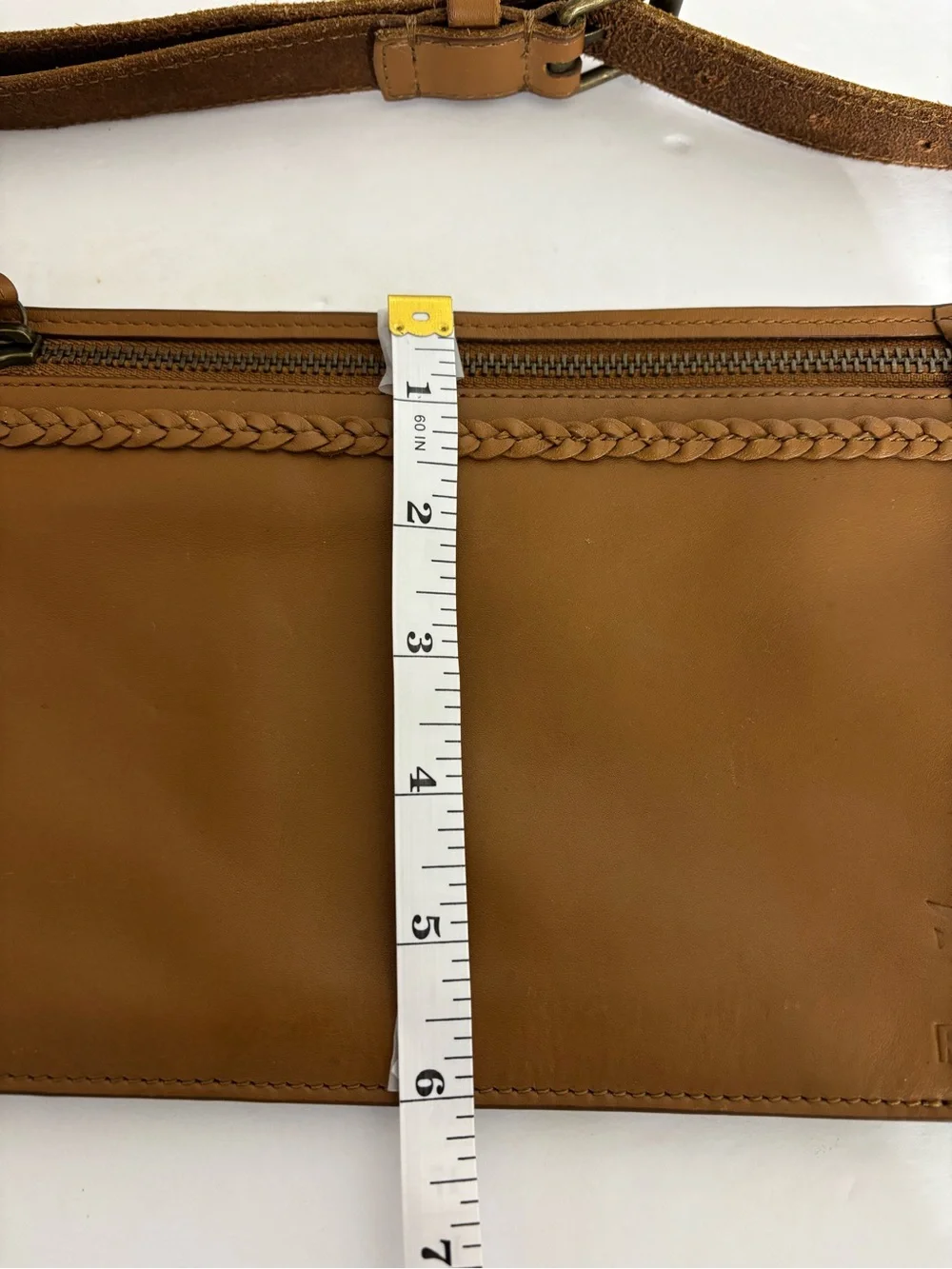 Frye Women’s Caramel Braided Leather Belt Bag